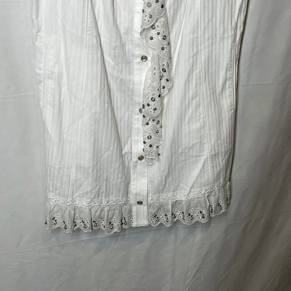 Coach ruffle prairie dress with studs size 4 - Picture 6 of 8